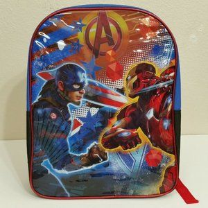 Marvel Captain America Civil War Iron Man Children's Glossy Backpack NWT